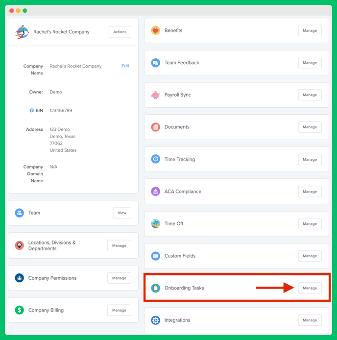 Onboarding-Manage