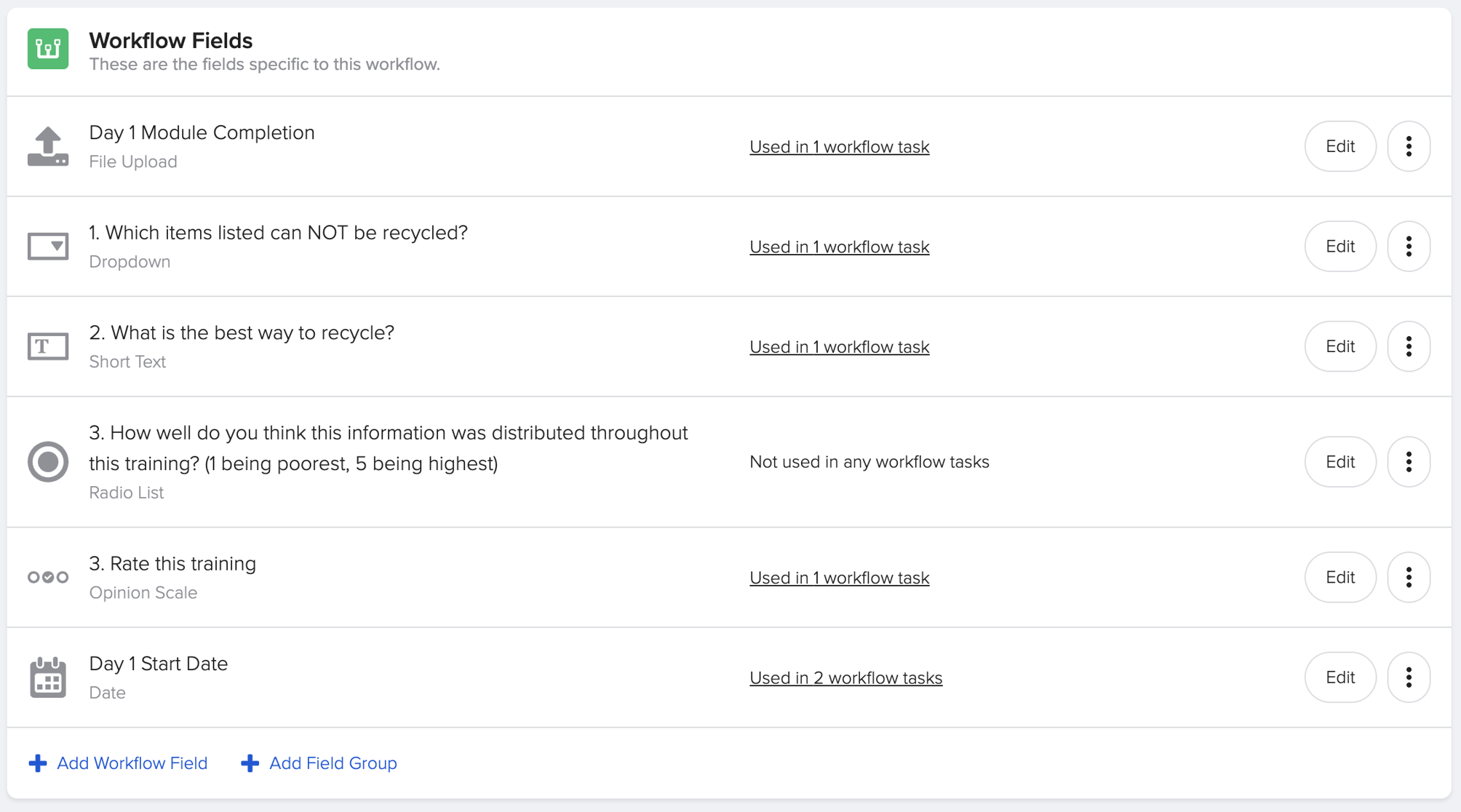 What are Workflow Fields and how do I use them in a Workflow?
