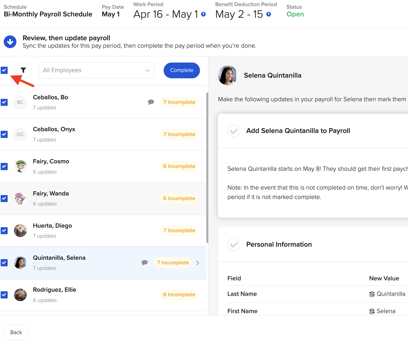 How to use the Payroll Sync Dashboard