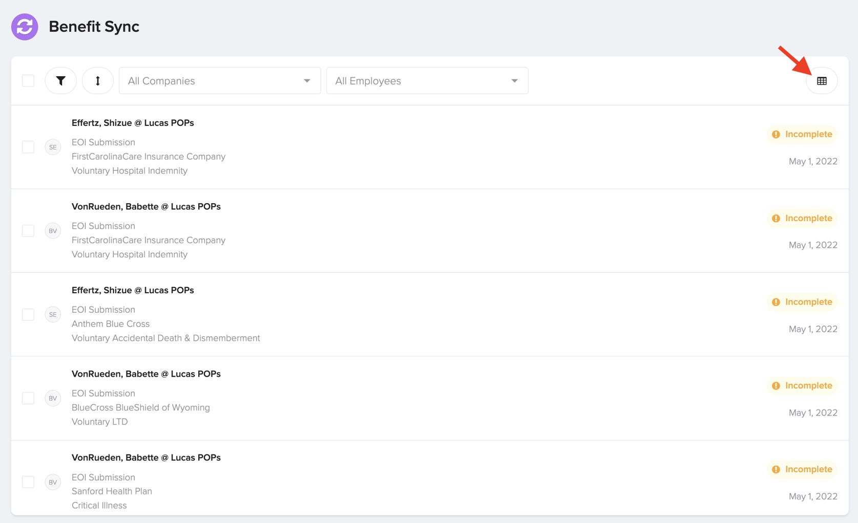 What is the Benefit Sync Dashboard?