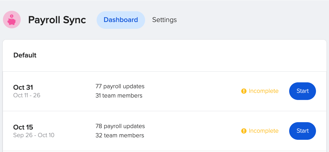 How to check your payroll schedule in the Payroll Sync Dashboard