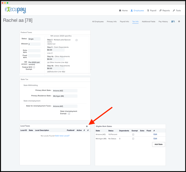 execupay local tax